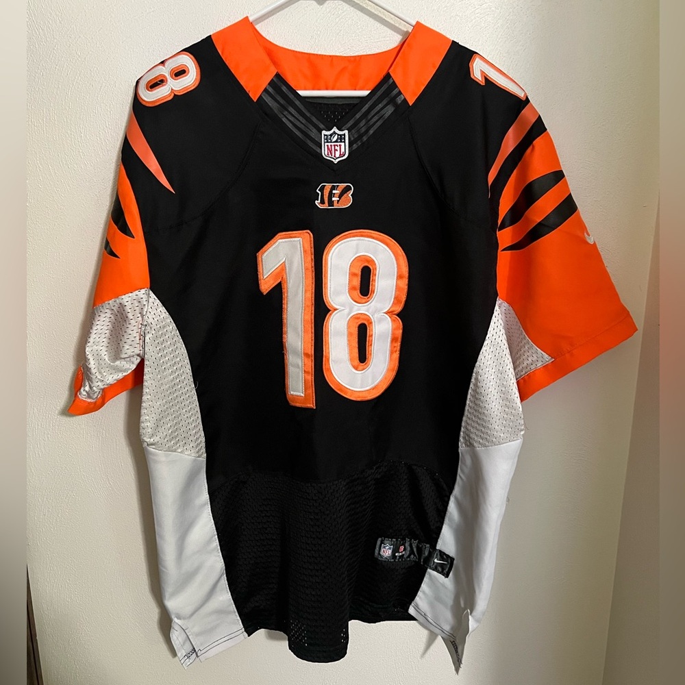 NIKE NFL Football Cincinnati Bengals #18 AJ Green Jersey Orange Black Men's 56‎